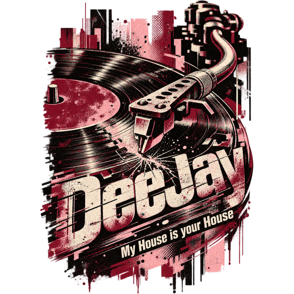 Deejay Platine Vinyle Aiguille Grunge