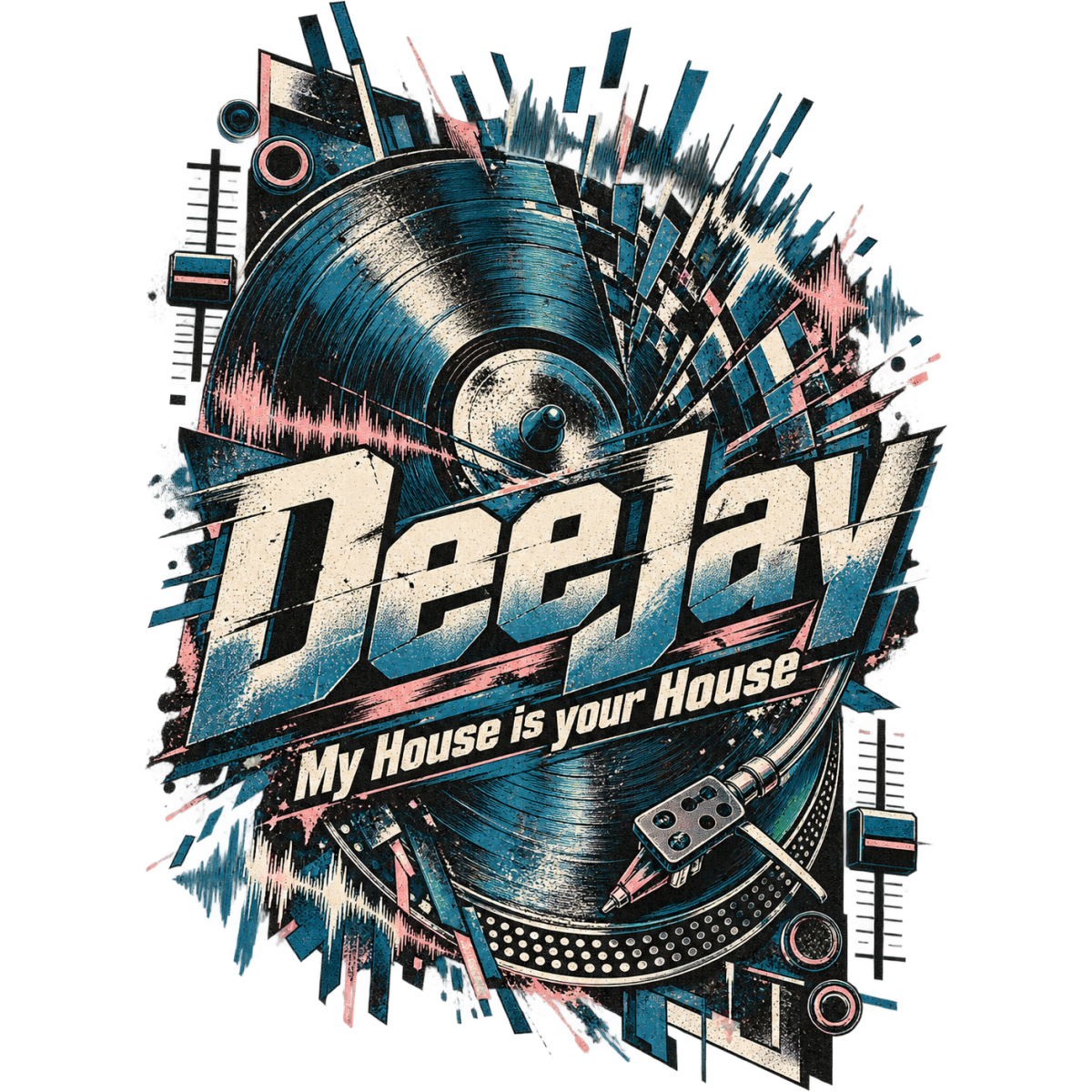 Deejay Vinyle Eclate Ondes Electroniques