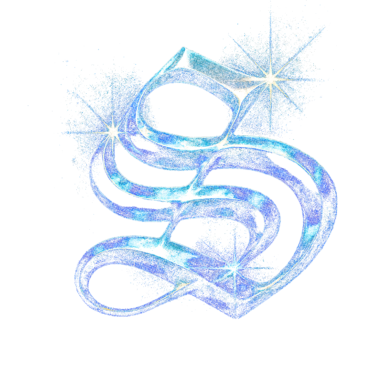 Design abstrait bleu brillant scintillant