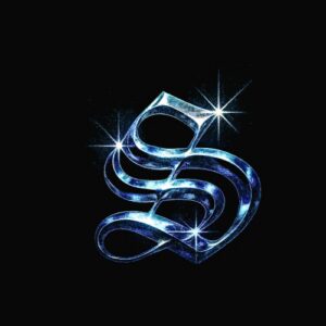 Design abstrait bleu brillant scintillant
