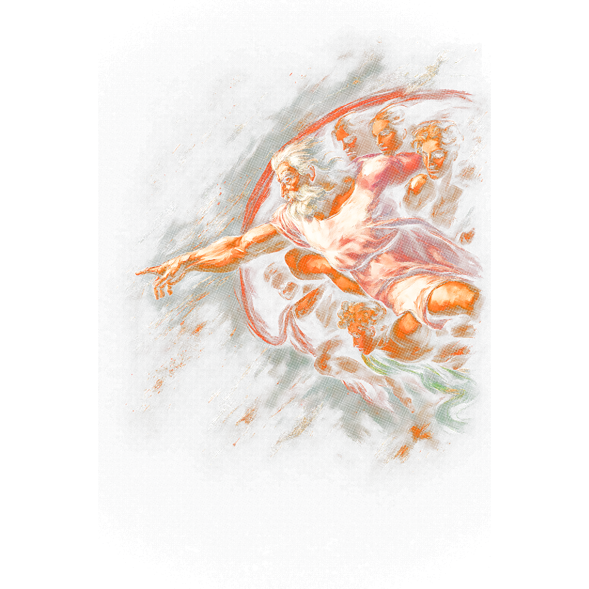 Dieu Créateur entouré de figures humaines
