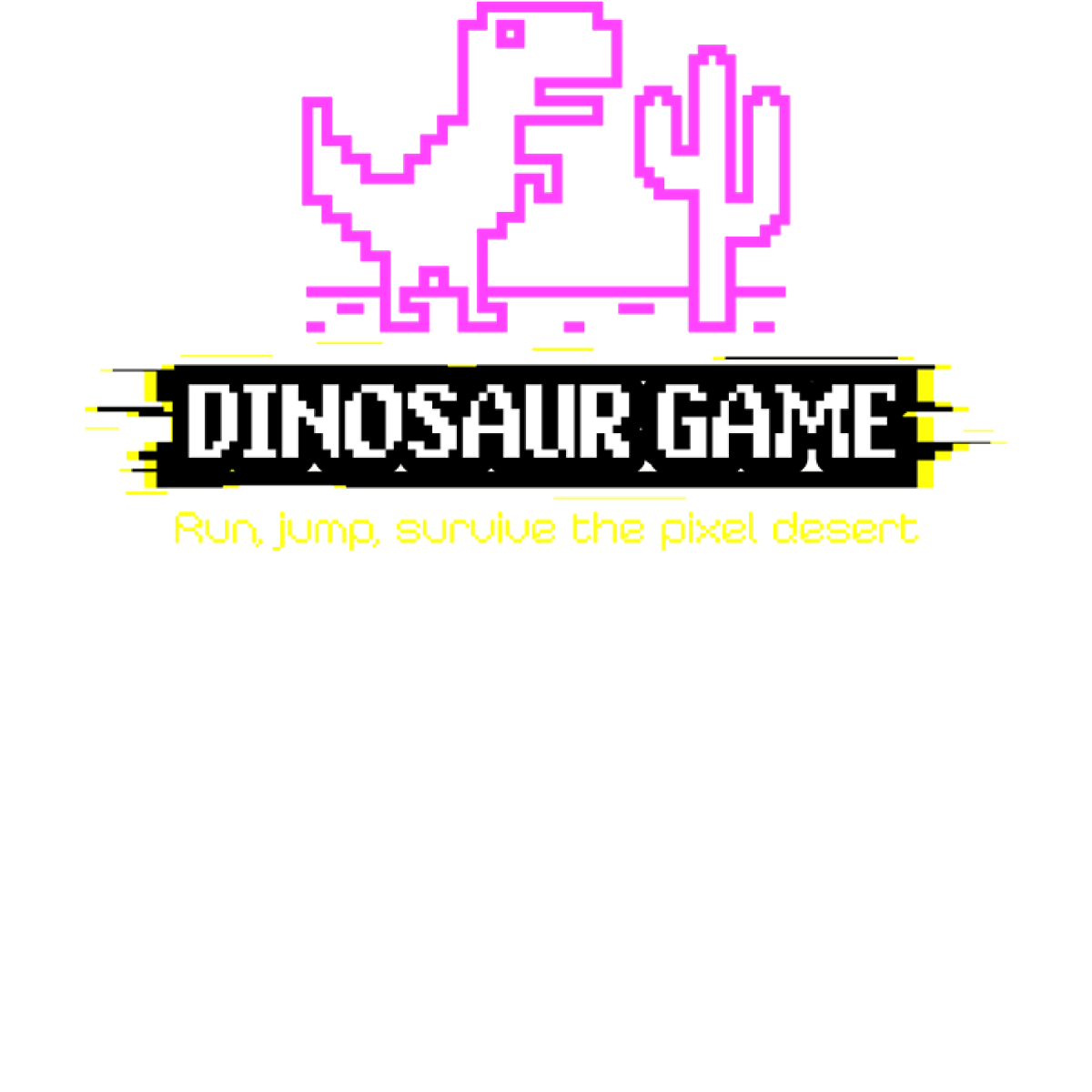 Dino pixel cactus désert course survivalité