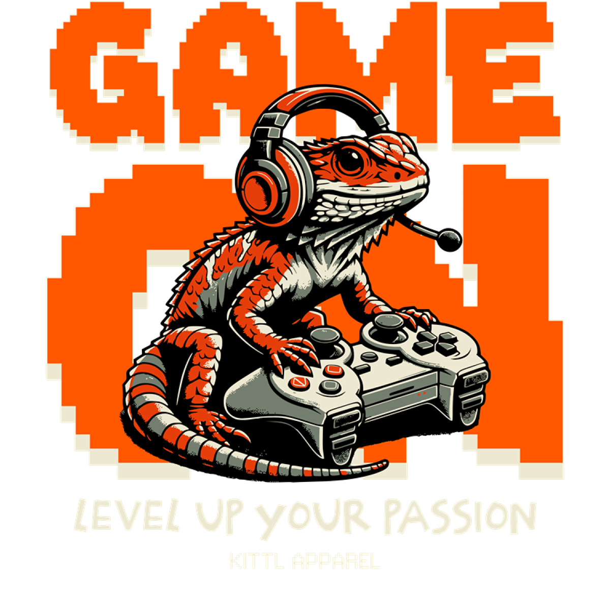 Dragon barbu casque manette jeu vidéo pixel art