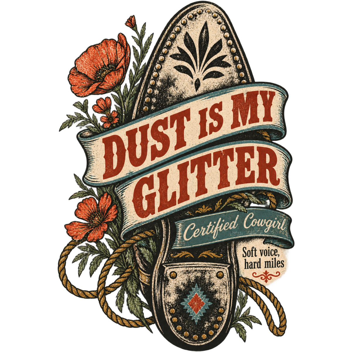 Dust Glitter Certified Cowgirl
