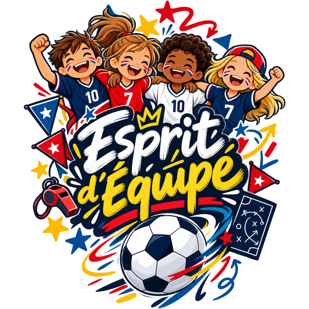 Enfant Football Esprit Equipe