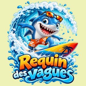Enfant Requin Surf Vague