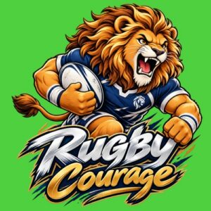 Enfant Rugby Courage Lion