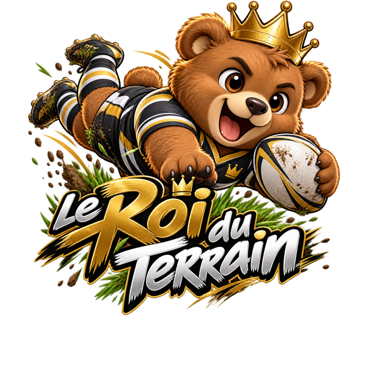 Enfant Rugby Roi Terrain Ours