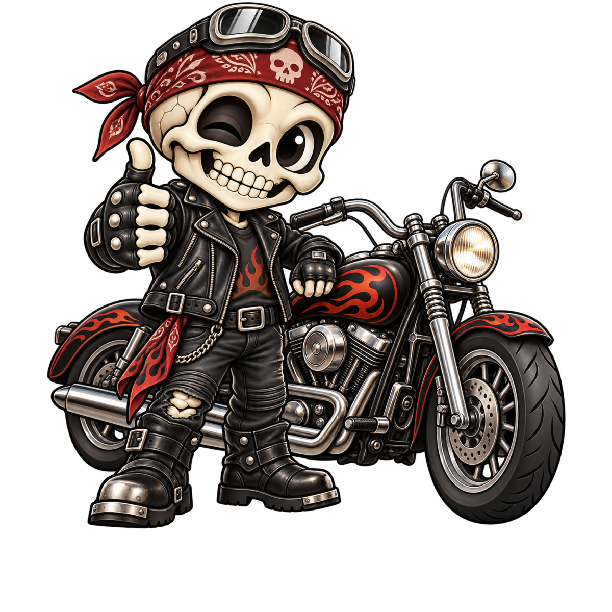 Enfant Skull Biker Pouce
