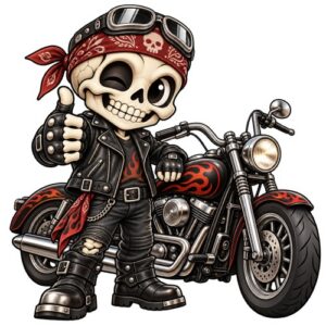 Enfant Skull Biker Pouce