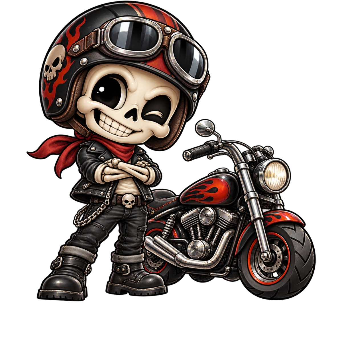 Enfant Skull Moto Casque