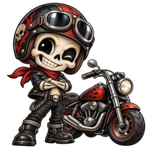 Enfant Skull Moto Casque