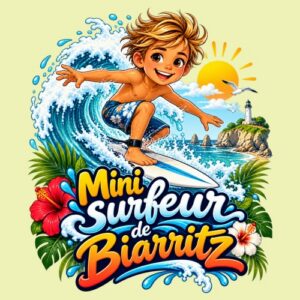 Enfant Surfeur Biarritz Vague