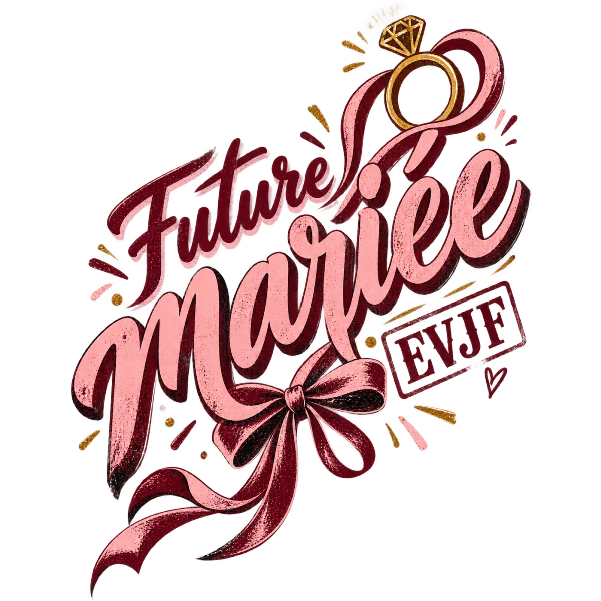 Evjf Future Mariee Ruban Bague