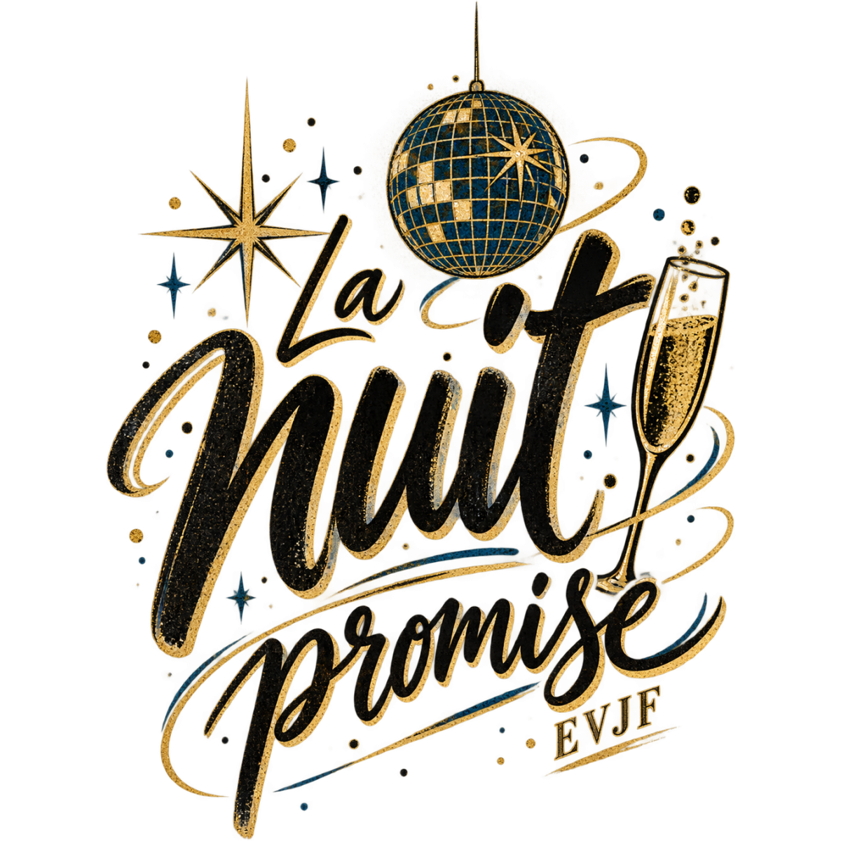Evjf Nuit Promise Disco Champagne
