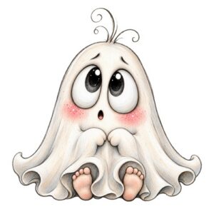 Fantôme mignon aux grands yeux suppliants