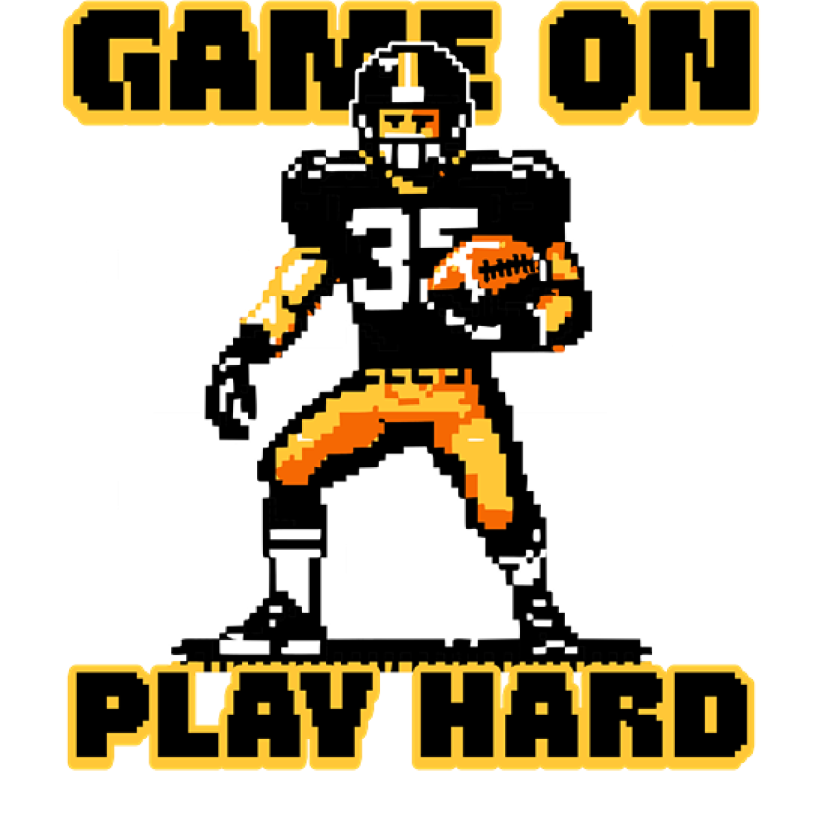Game On football américain style pixel art