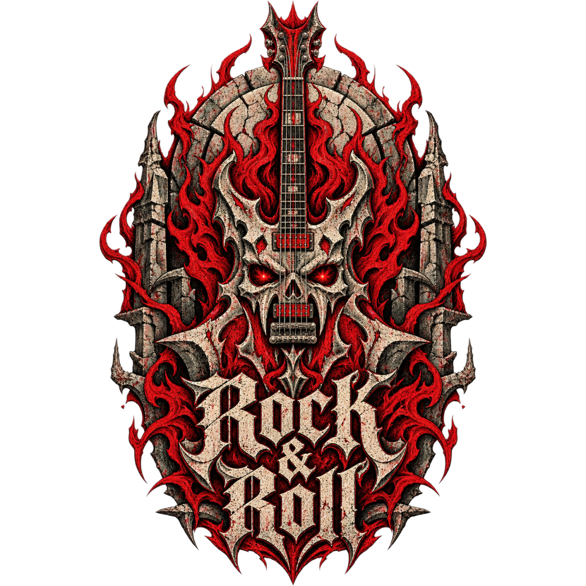 Hardrock Guitare Crane Ailes Infernales