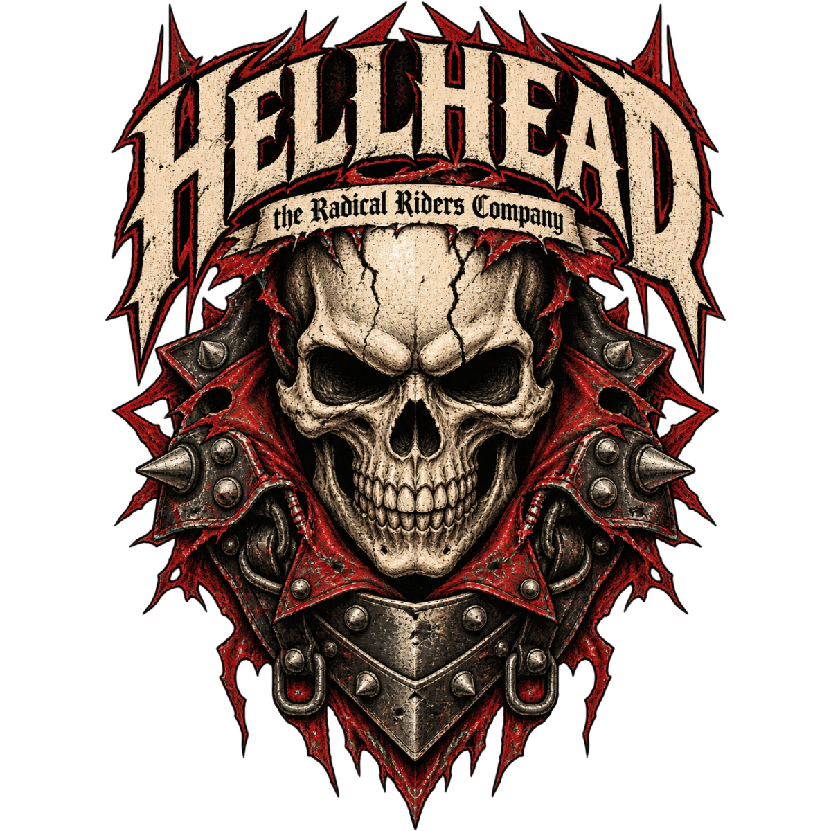 Hellhead Crane Cuir Clous Armure