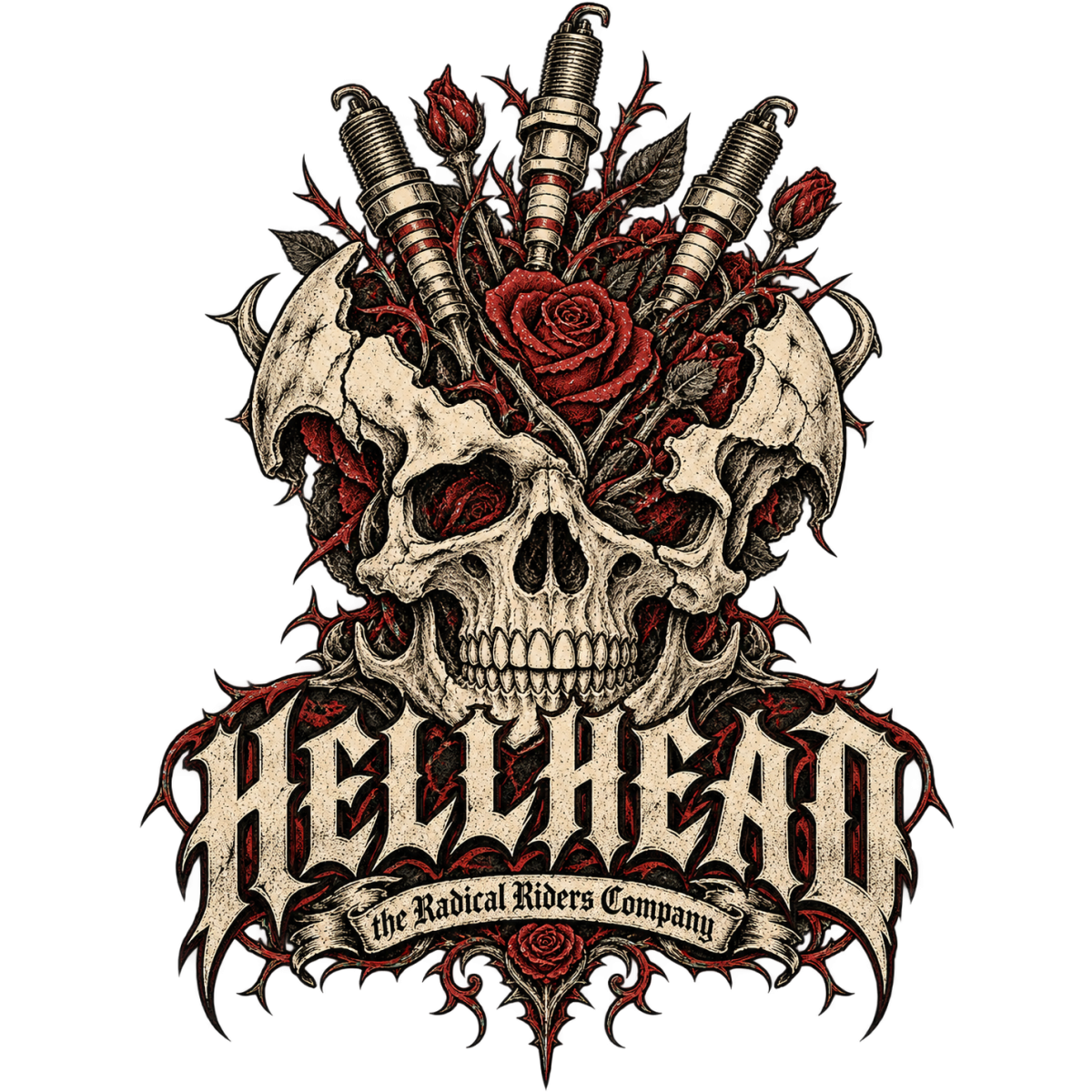 Hellhead Crane Ouvert Bougies Roses