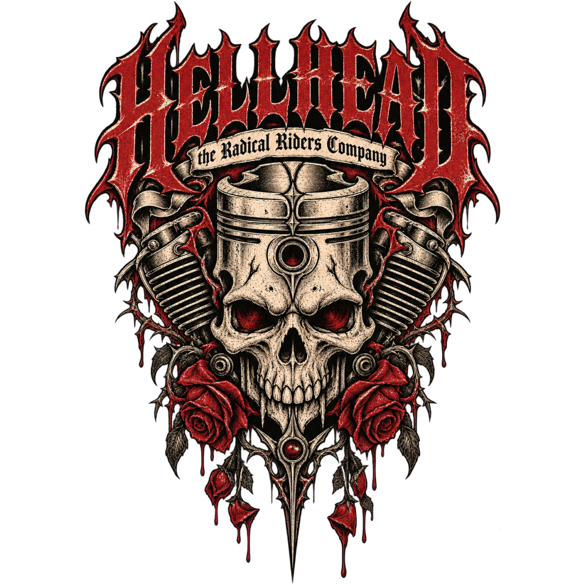 Hellhead Crane Piston Moteur Roses