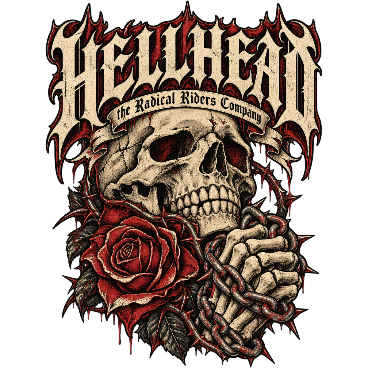 Hellhead Crane Poing Chaine Rose