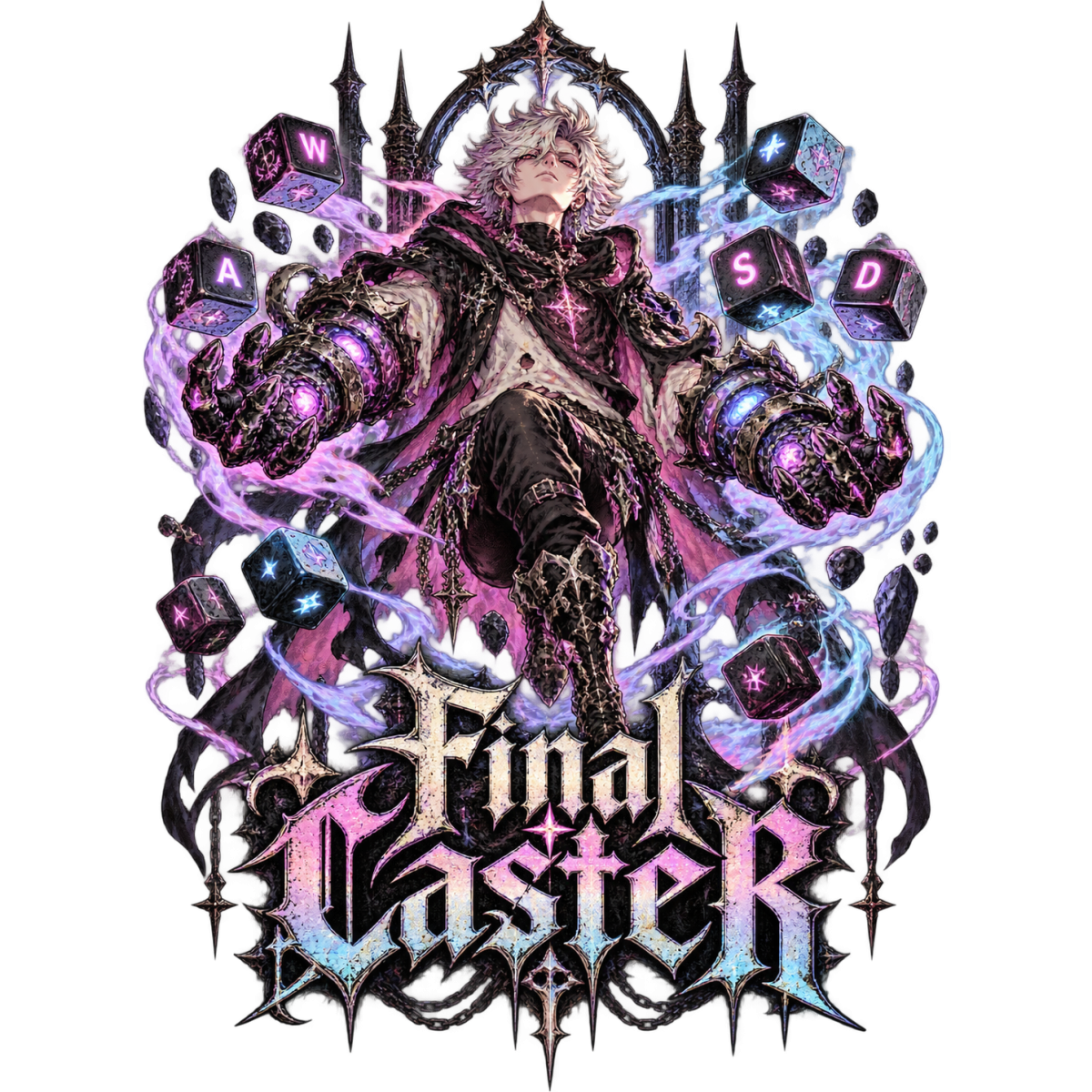 Hero Gamer Mage Levitation Clavier Violet