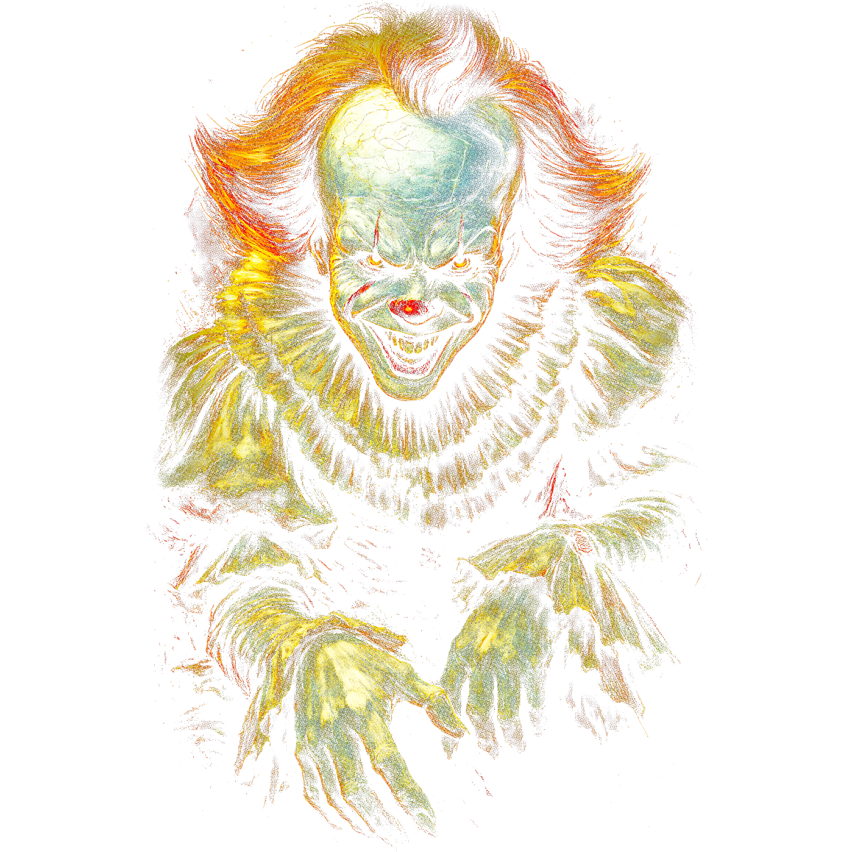 Horreur Clown Sourire Sinistre Vintage