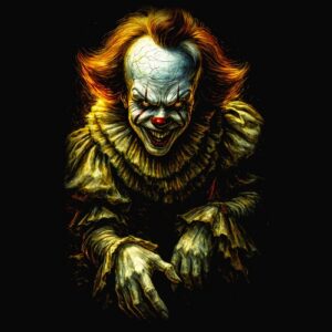 Horreur Clown Sourire Sinistre Vintage