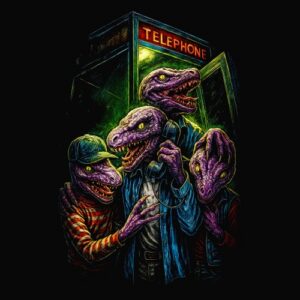 Horreur Dinosaures Cabine Telephone