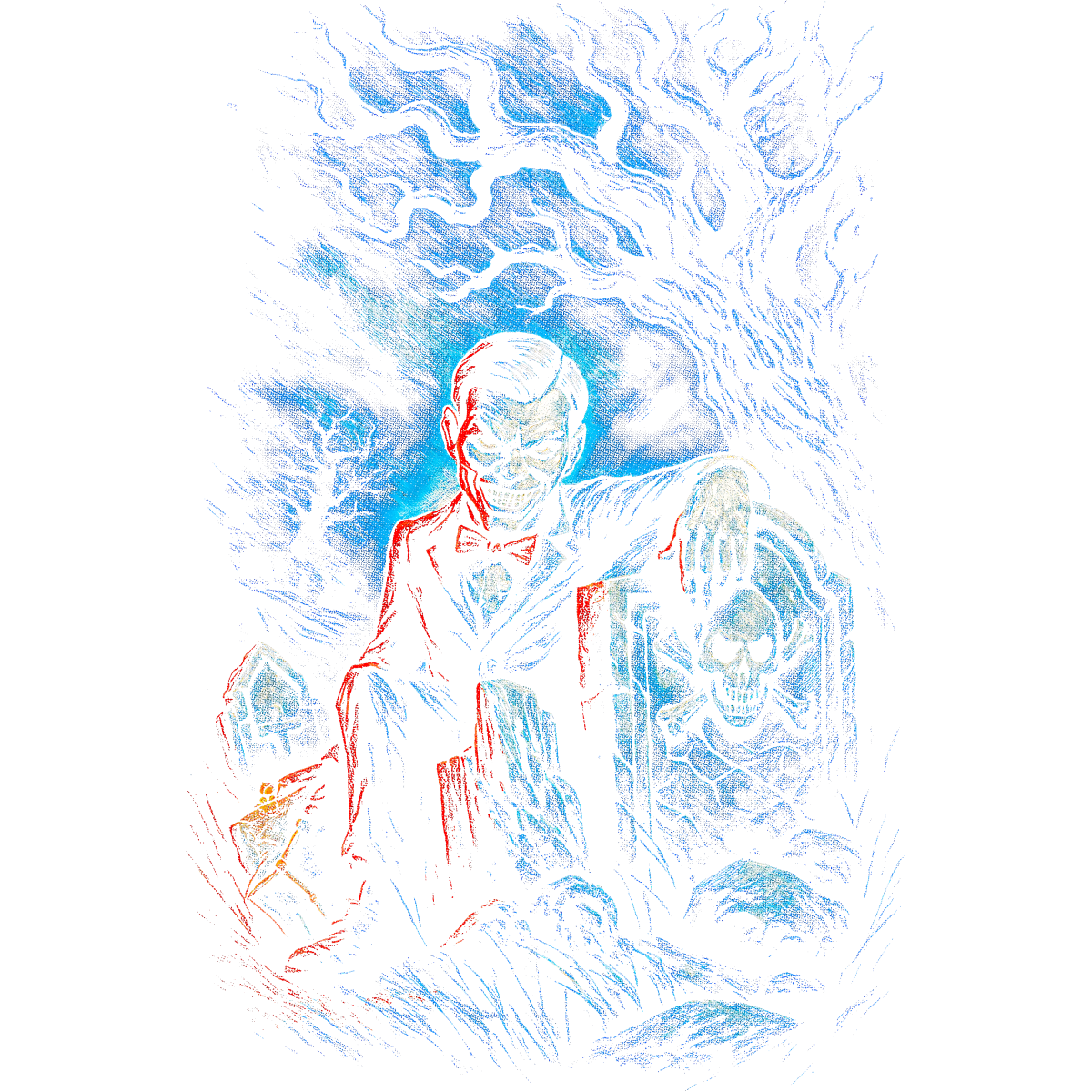 Horreur Fantome Cimetiere Nuit