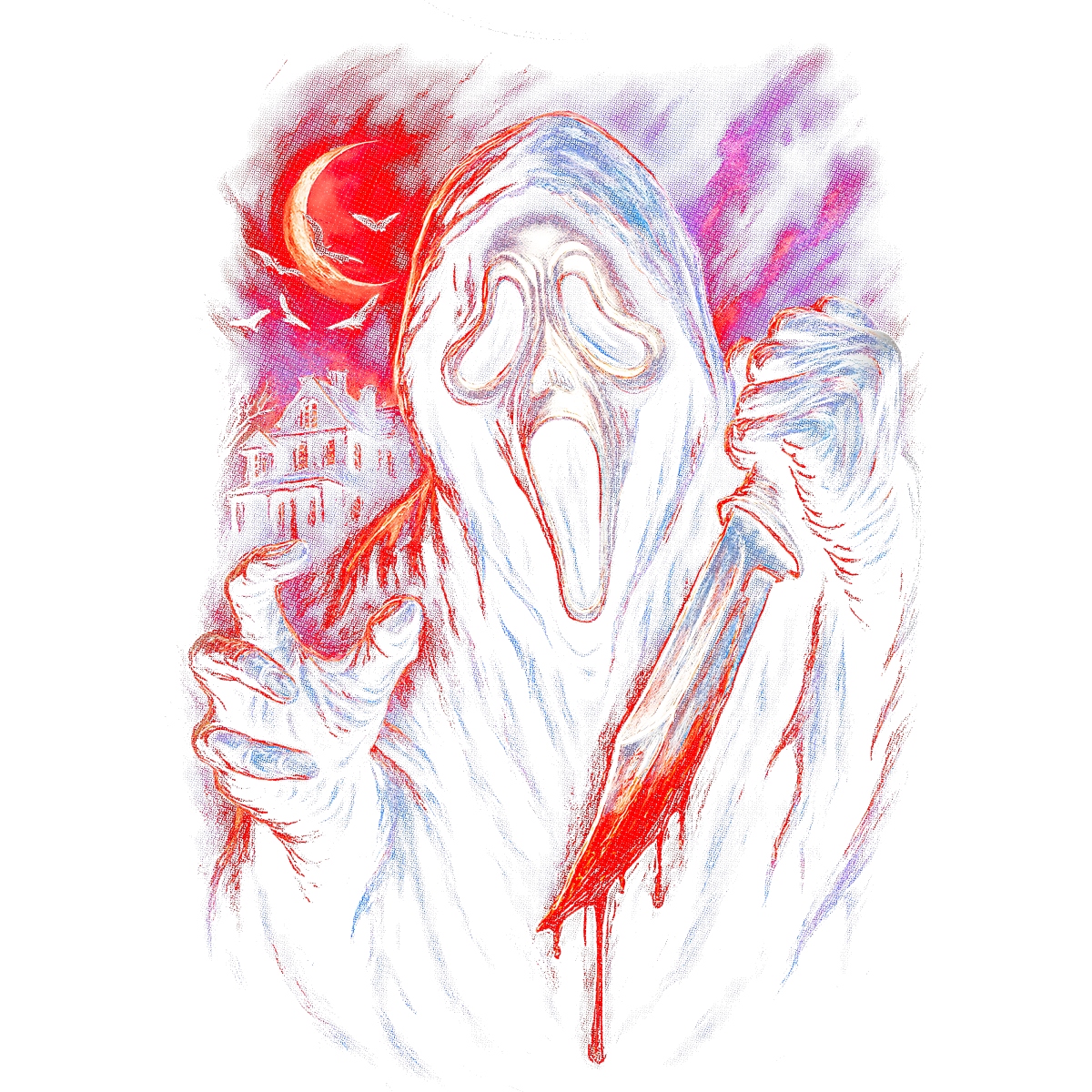 Horreur Fantome Masque Couteau