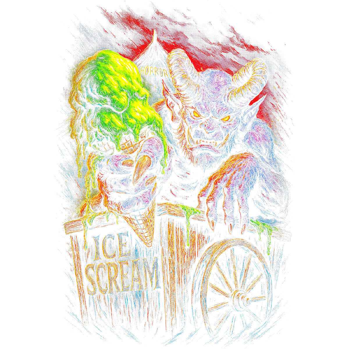 Horreur Monstres Glace Chariot