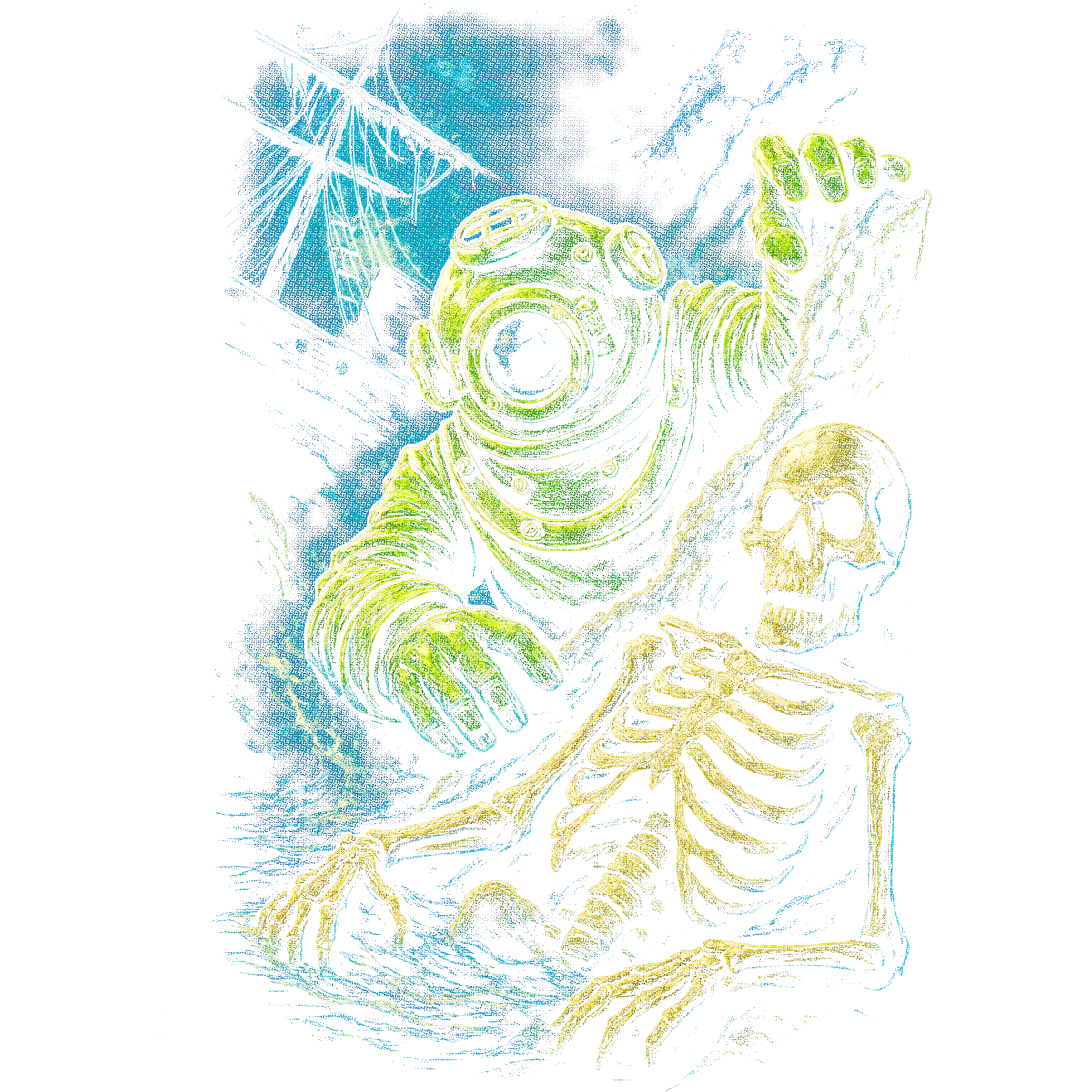 Horreur Plongeur Fantome Squelette