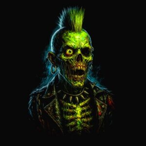 Horreur Zombie Punk Cretes Vertes