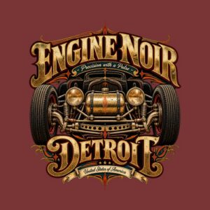 Hotrod Engine Noir Detroit Axle
