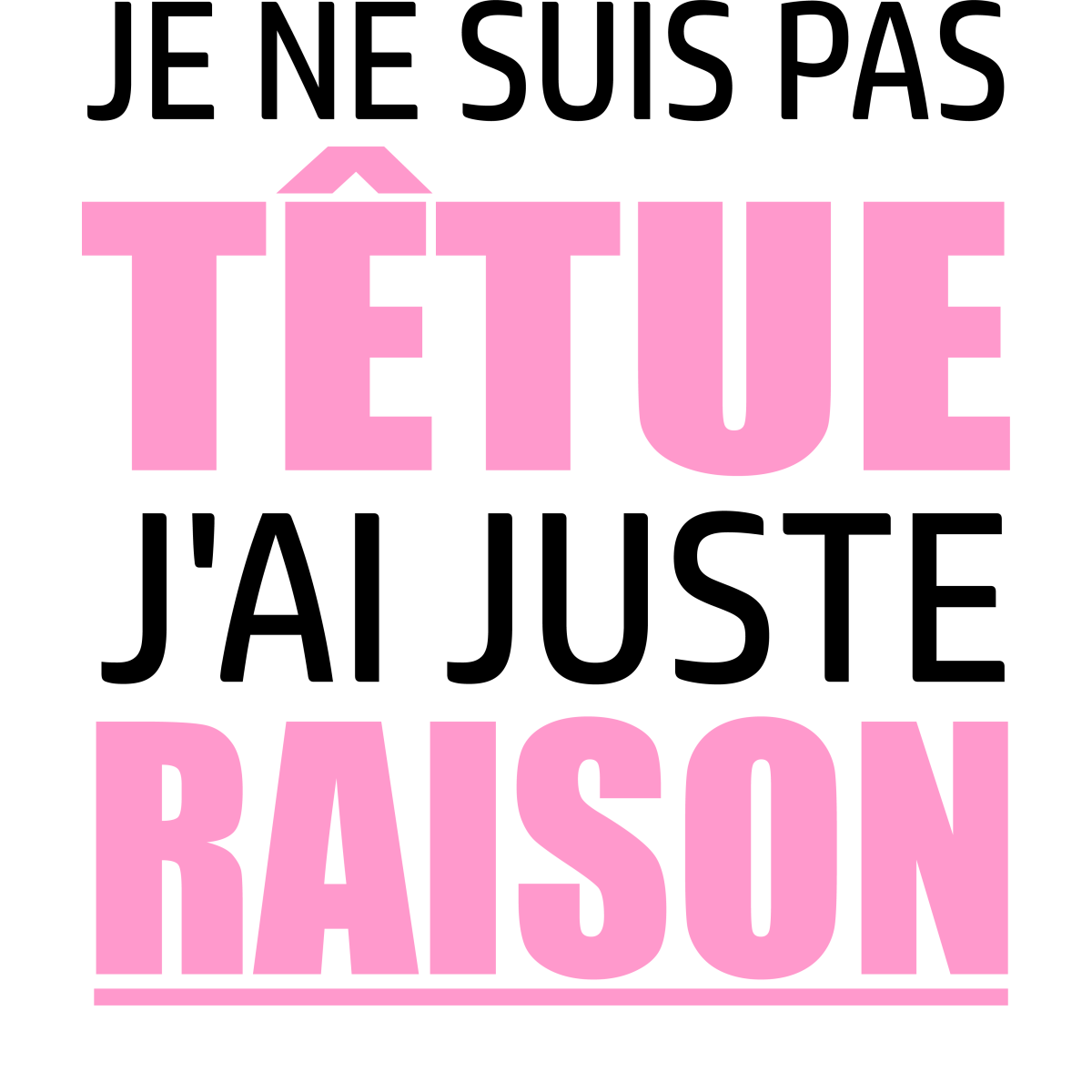Je Ne Suis Pas Tetue Raison