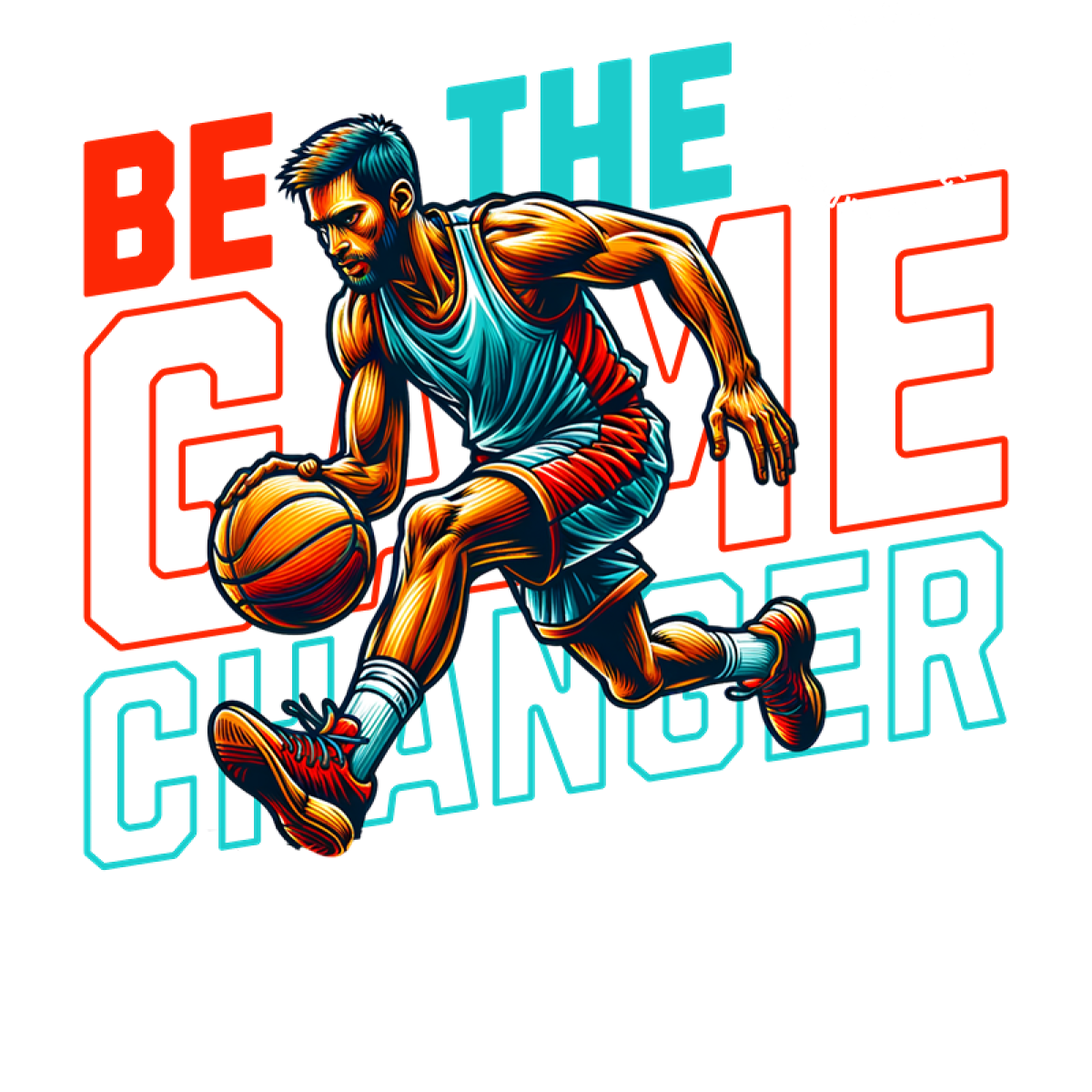 Joueur de basketball dynamique en action