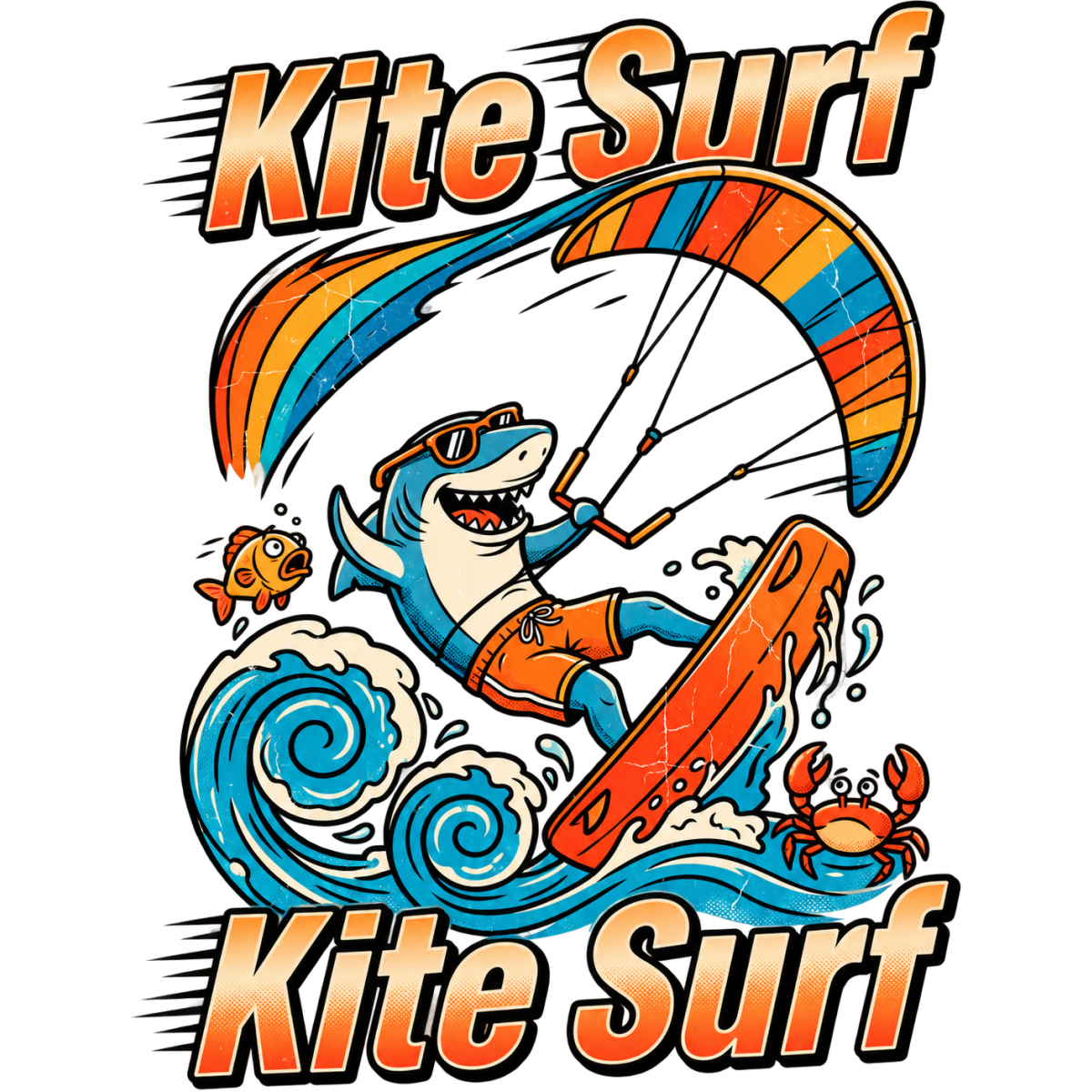Le Requin fait du Kitesurf