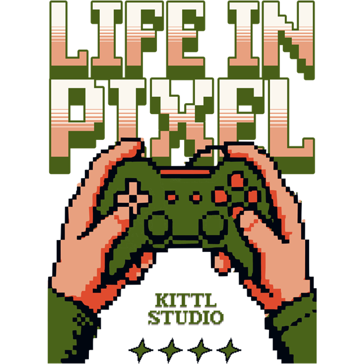 Life in Pixel jeu vidéo et texte pixelisé