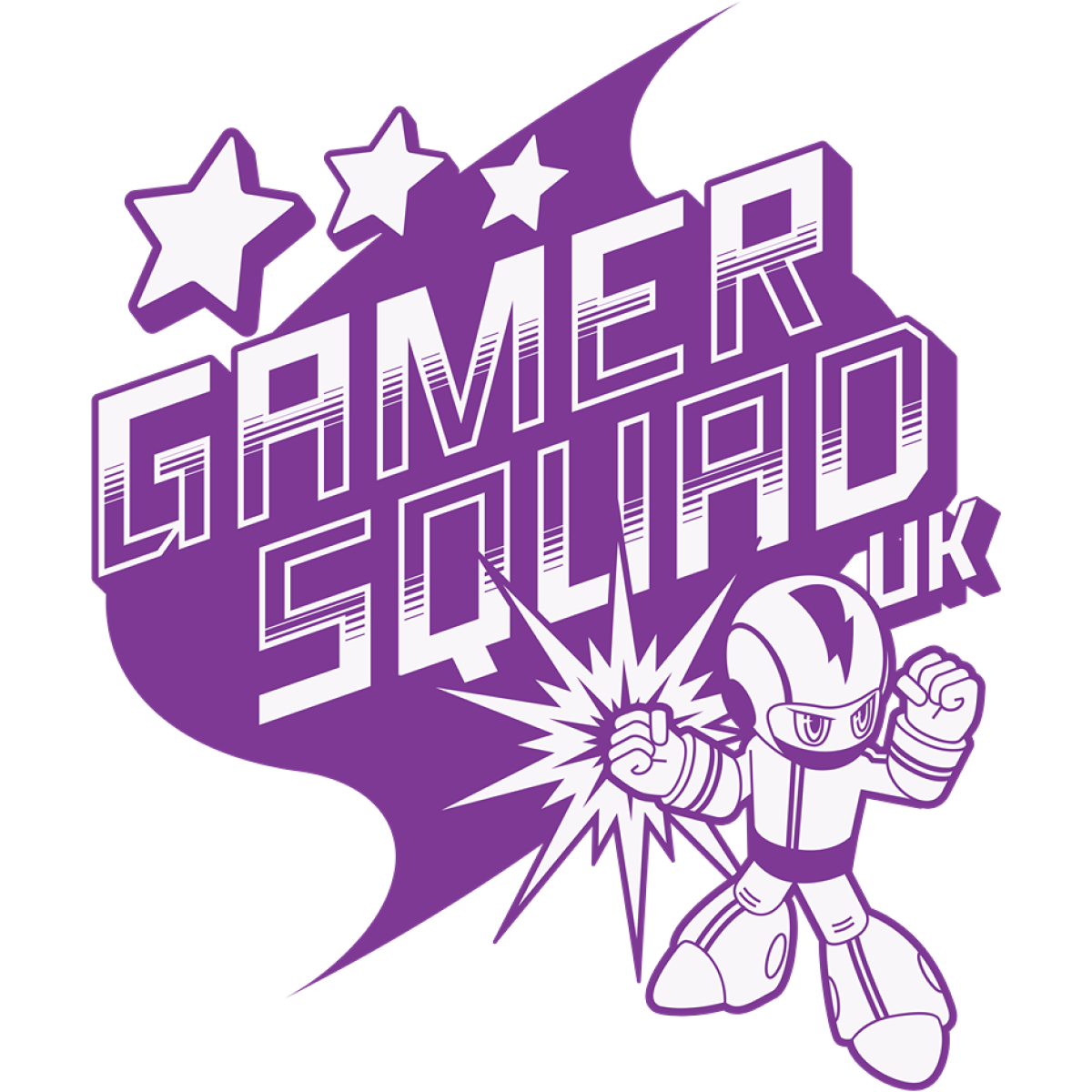 Logo violet jeux vidéo personnage étoile