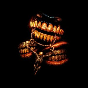Mâchoires denture chaînes pendentif squelette