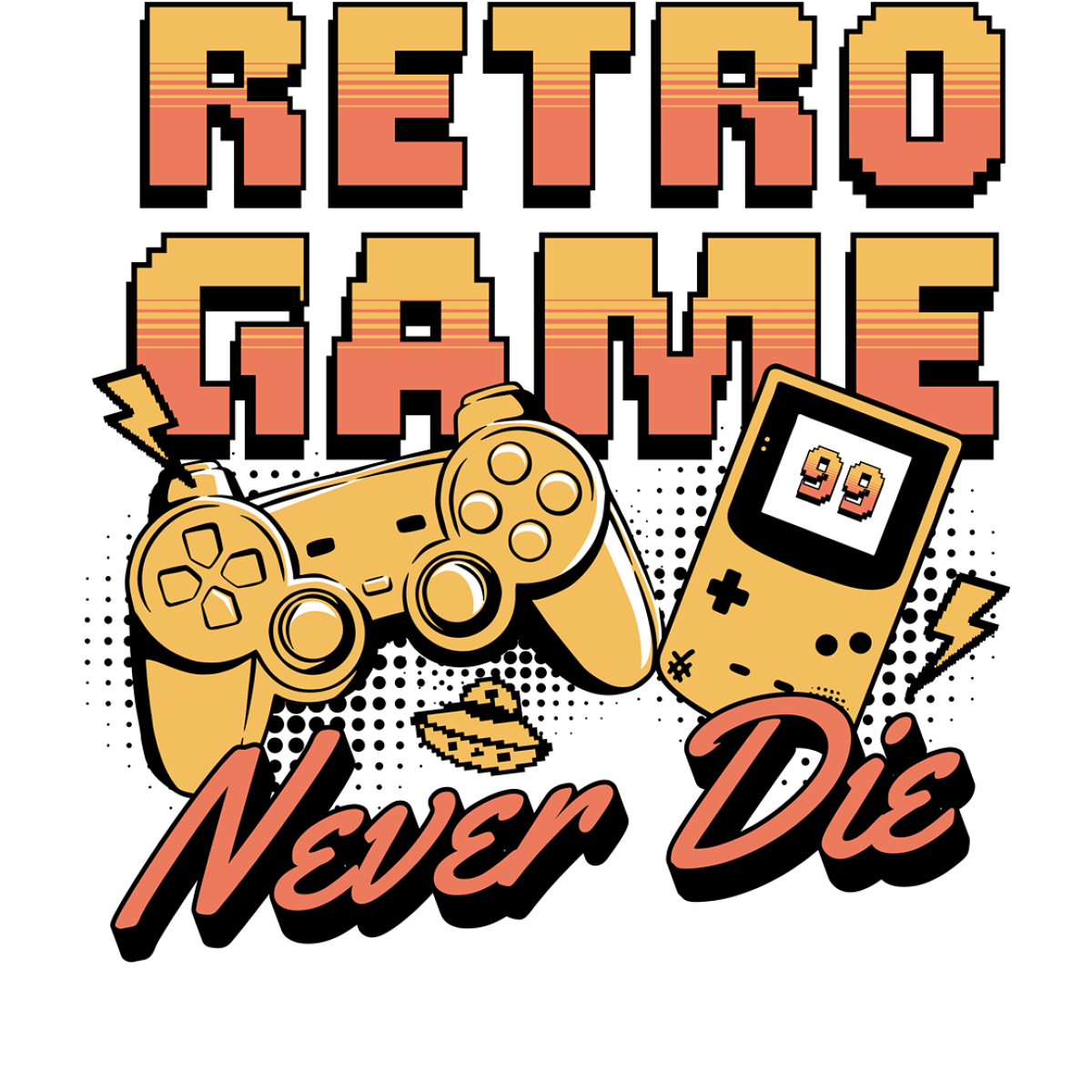 Manette console portable style pixel art