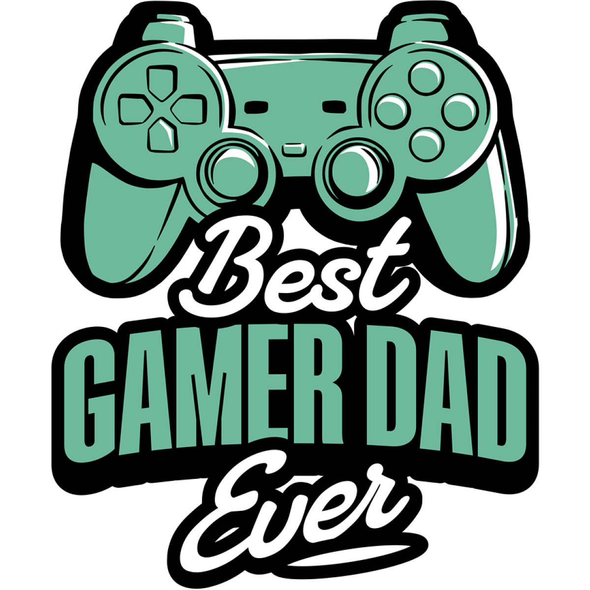 Manette de jeu avec texte hommage père gamer