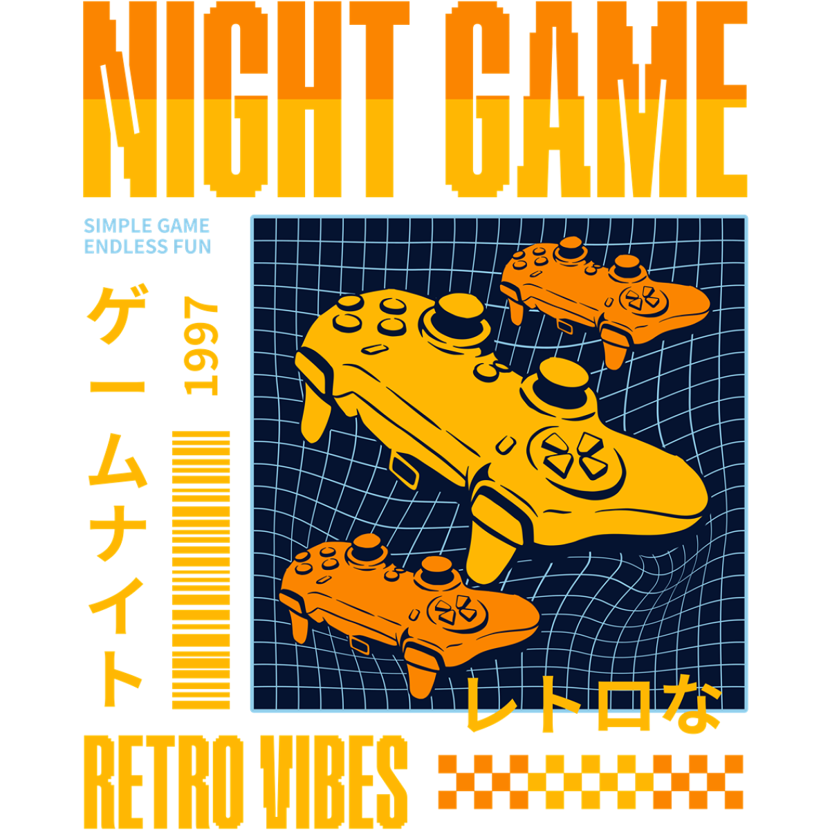 Manettes jeux vidéo style rétro graphique