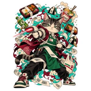 Manga Chat Caissier Sabre Laser
