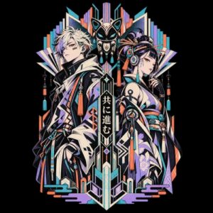 Manga futuriste costume traditionnel japonais