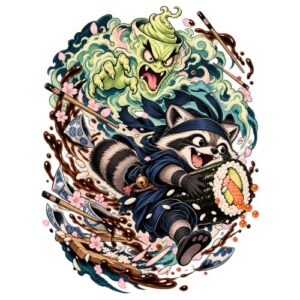 Manga Raton Ninja Sushi Geant