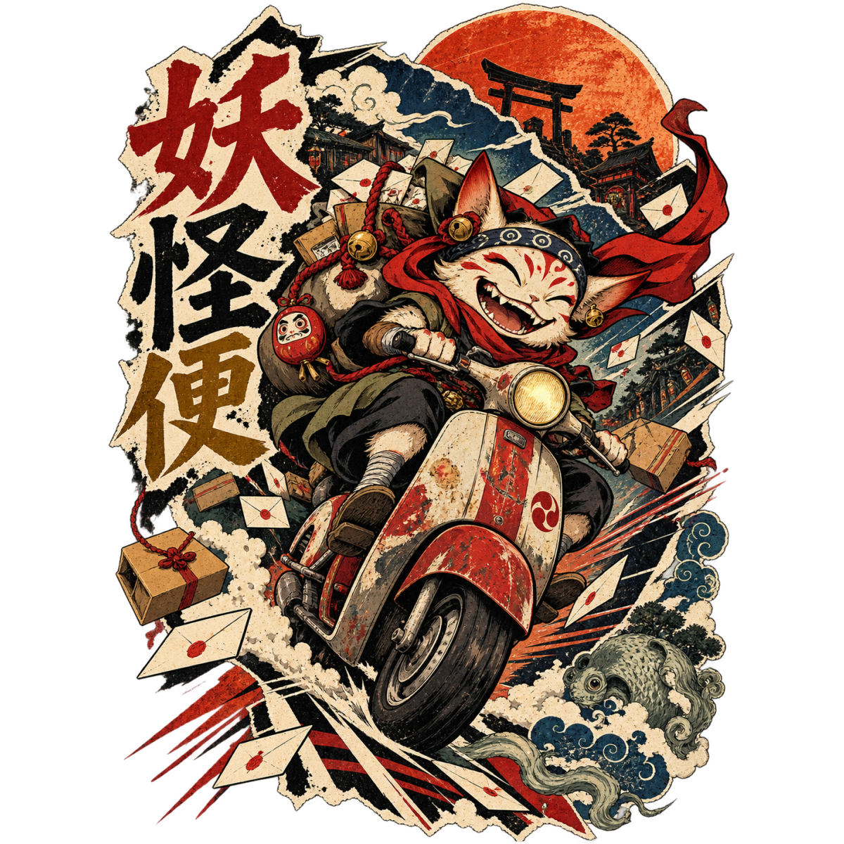Manga Renard Coursier Scooter Magique