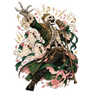 Manga Squelette Chanteur Chorale Fantome